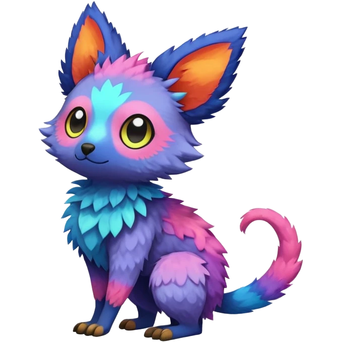  Colorful Kawaii Trico FurSona Fakemon Full Body emoji