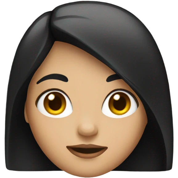 Girl with straight black hair emoji