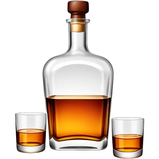 Empty whiskey bottle on its side emoji