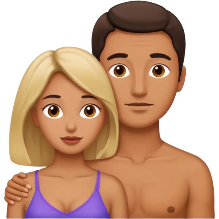Un hombre y una mujer en una posición porno emoji