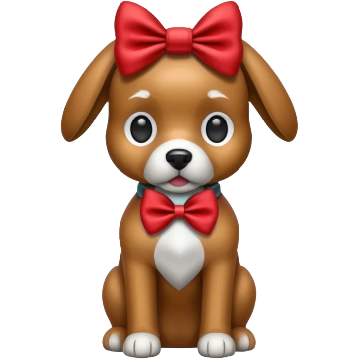 animatronic dog with red bow time like fnaf but dog emoji emoji
