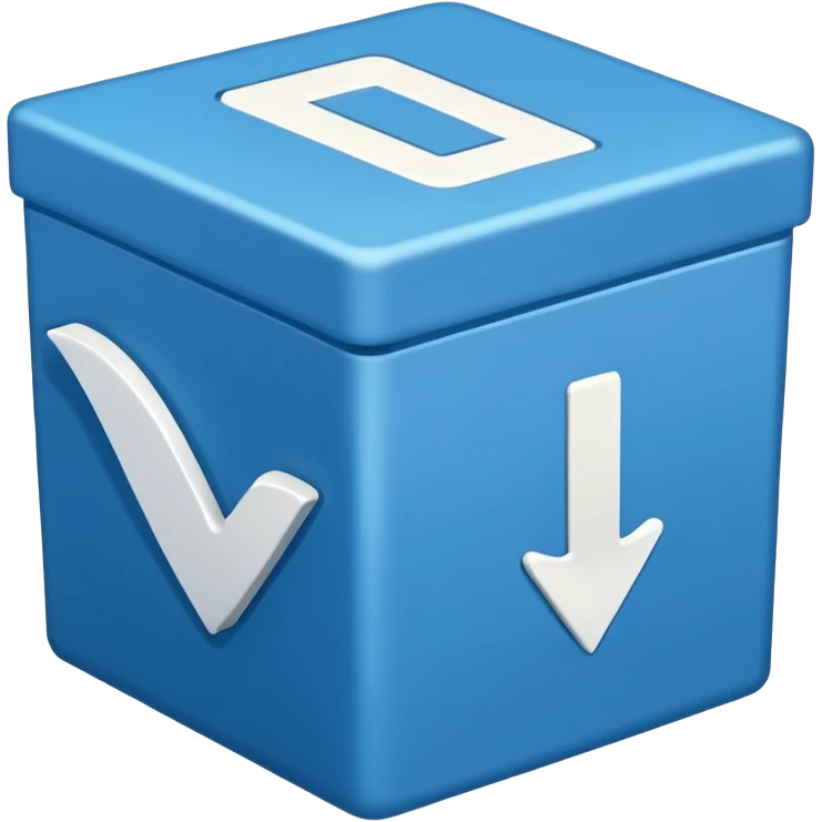 Checkmark in blue box emoji