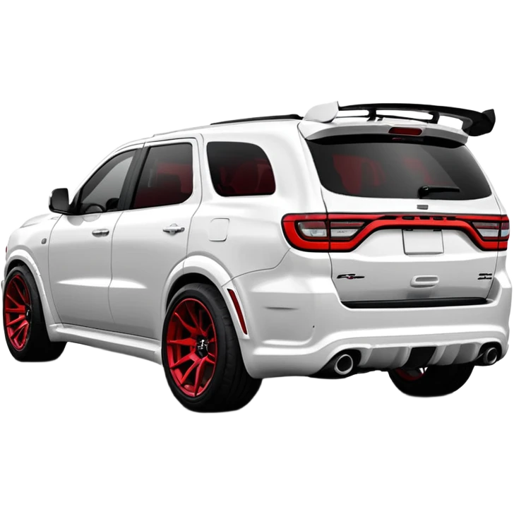 Durango DOSH HellCat SRT white and With low suspension body kit 4k, 8k and carbon: spoiler Wheels and hood With red tint emoji