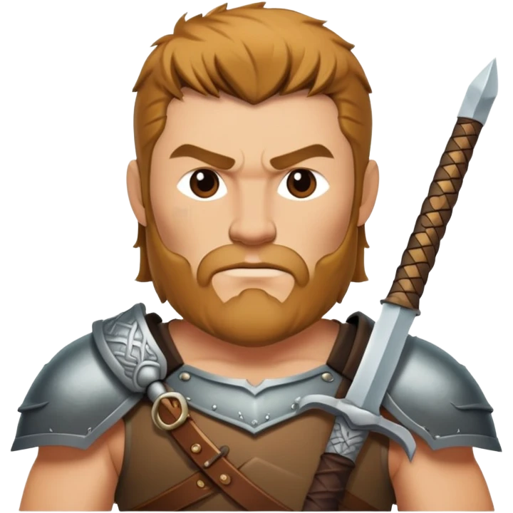 Beowulf Norse warrior hero with sword emoji