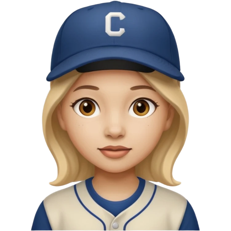 baseball hatted girl emoji