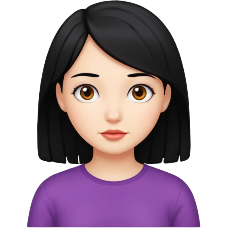 Girl with black hair sex emoji