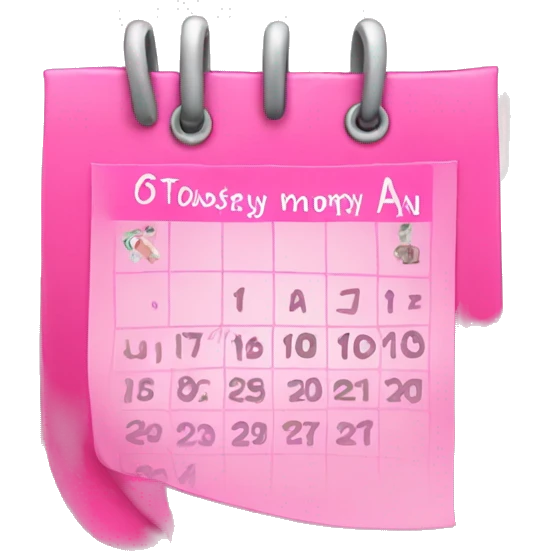 pink calendar emoji