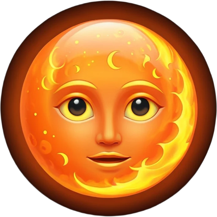 Moon fire emoji