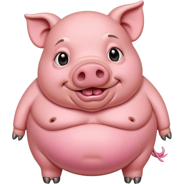 pig with a big stomach emoji