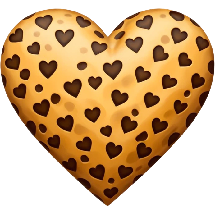 cheetah print heart emoji