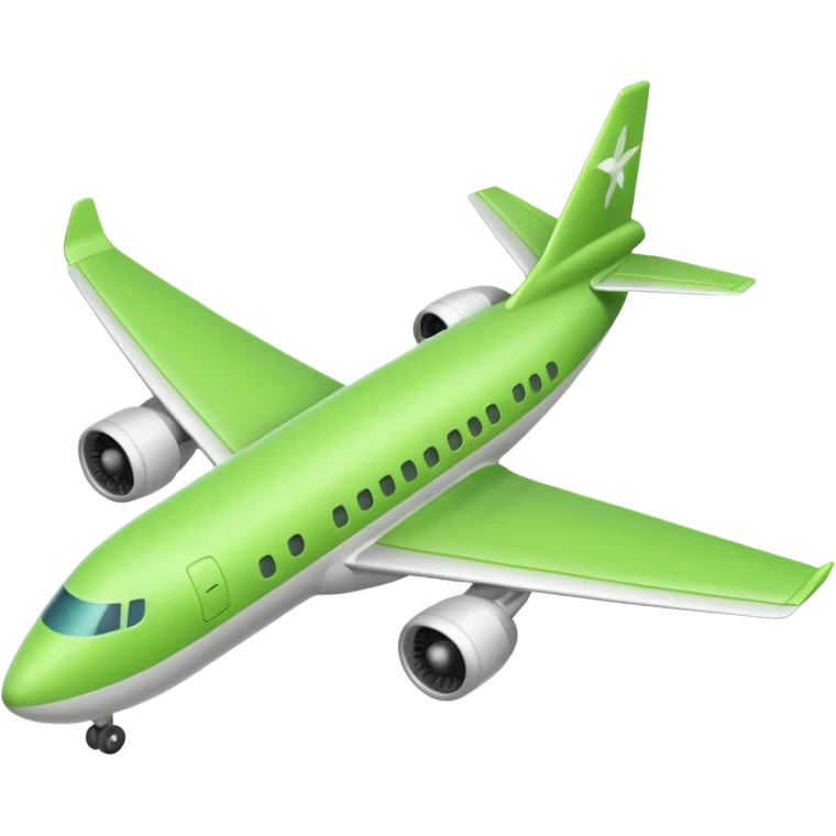 самолет светло зеленого  насыщенного цвета emoji emoji