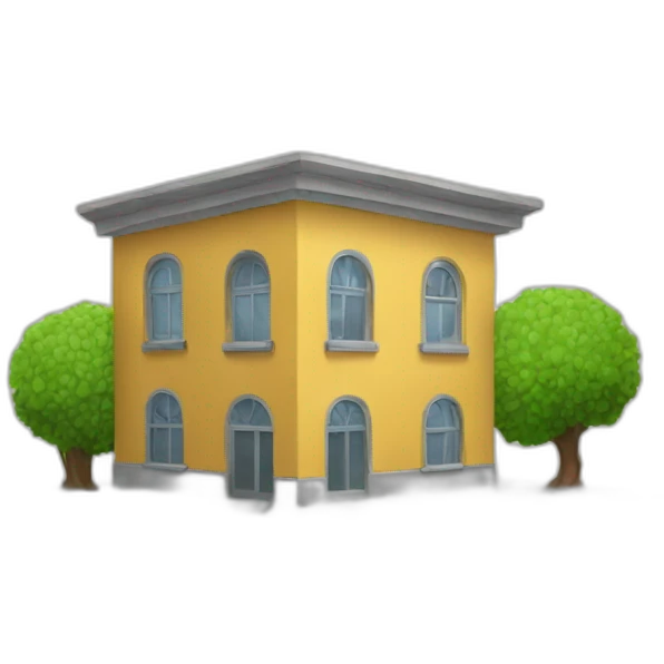 building with foots running emoji