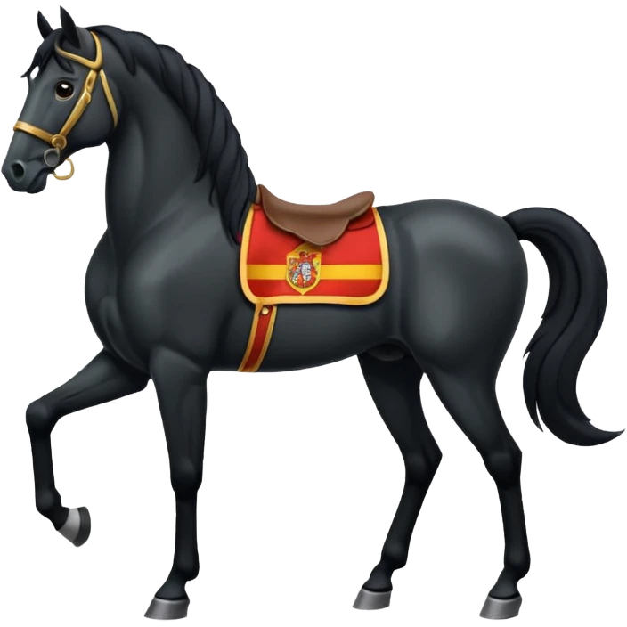Black Spaniard horse  emoji