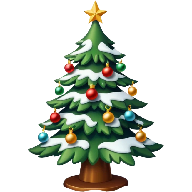 Snowed in christmas tree emoji