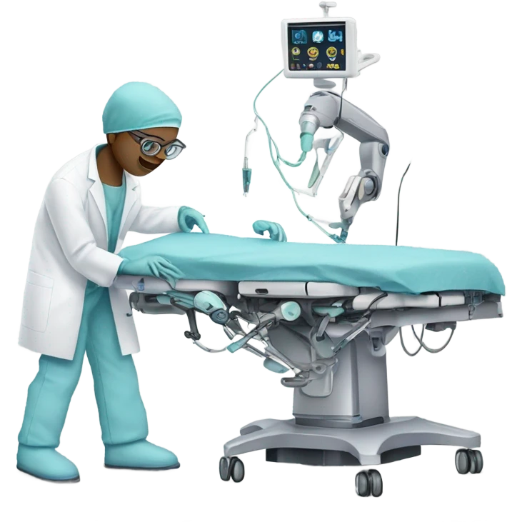 Robots performing surgery emoji