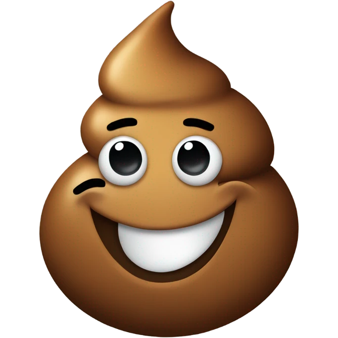 Poop emoji that is winking and blowing a kiss emoji