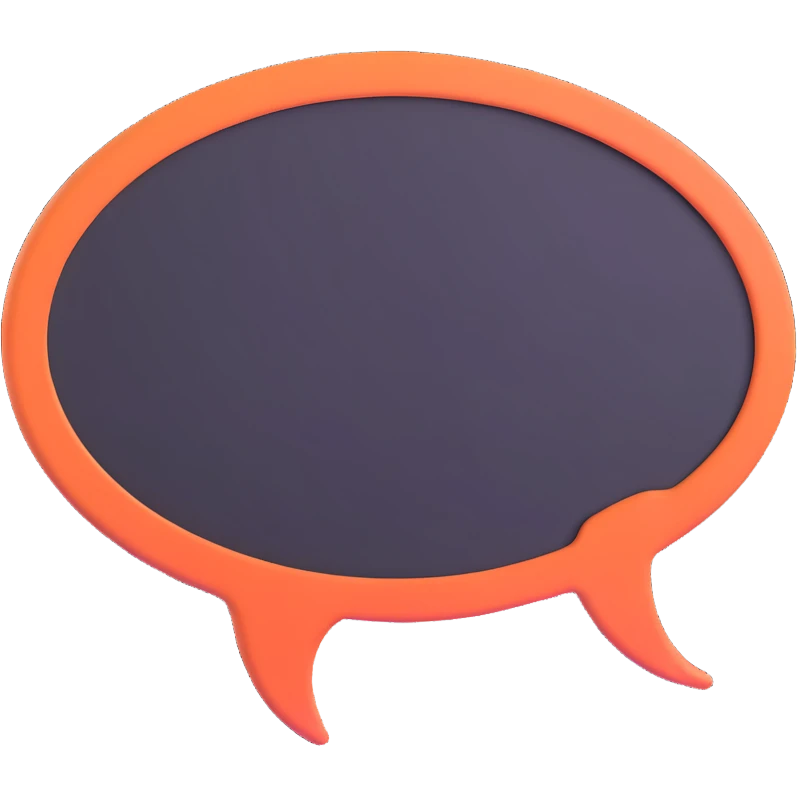 white 3d speech bubble emoji