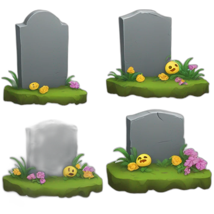 3 tombstones emoji