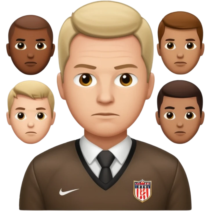 football manager and players emoji