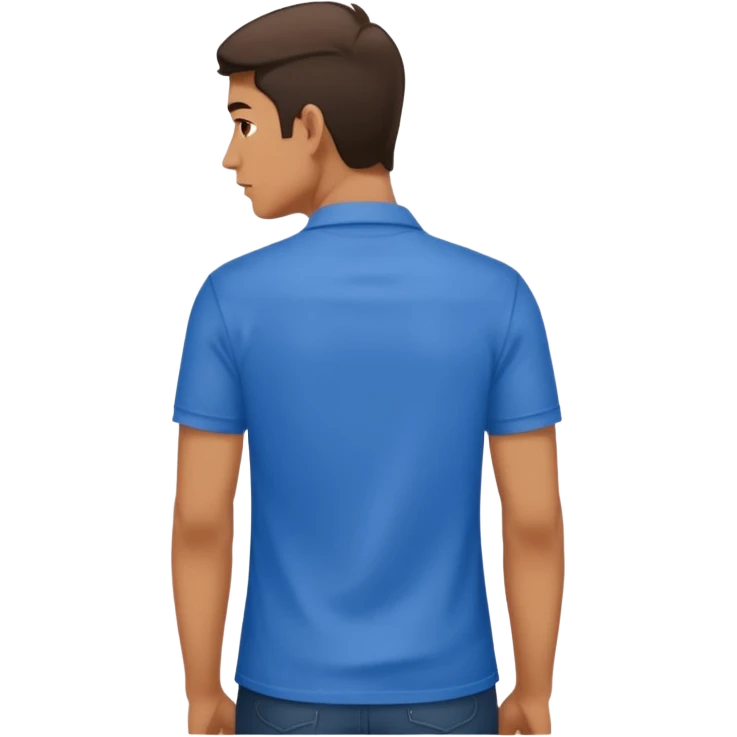 man turning back on artist emoji