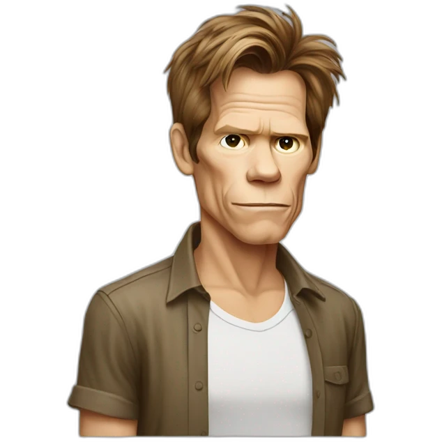 kevin-bacon cartoon wearing shirt emoji