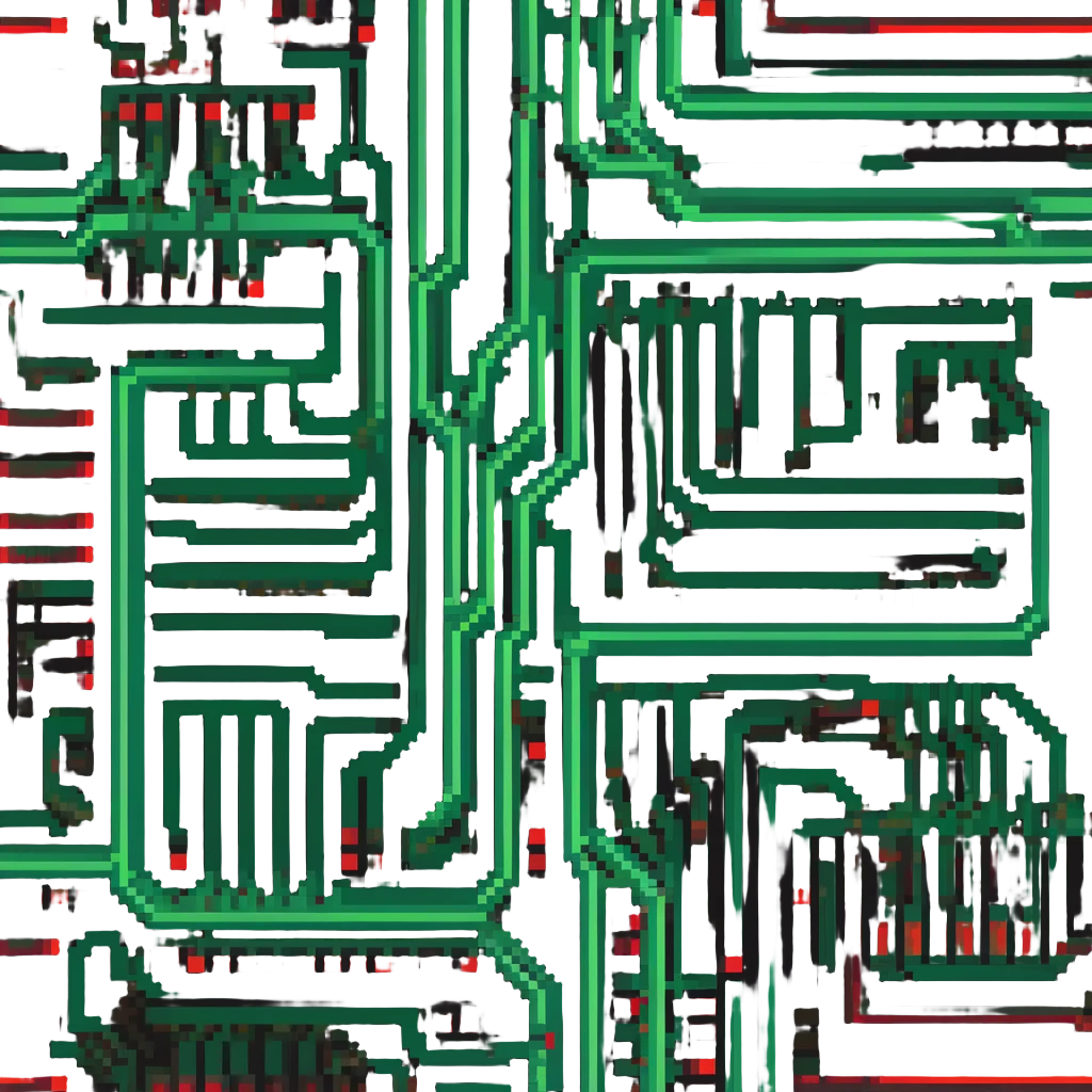 Circuit board pattern member badge with green to red gradient power flow emoji