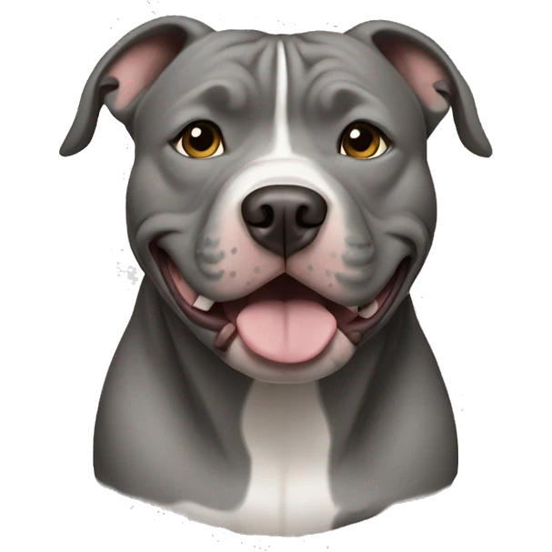 Grey pitbull without white emoji