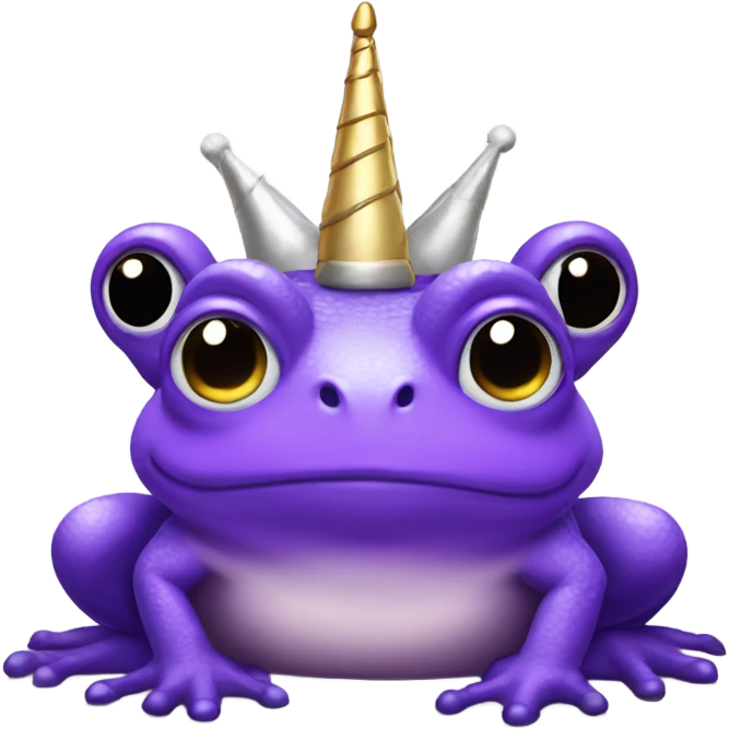 Purple frog with unicorn horn and dragon wings emoji