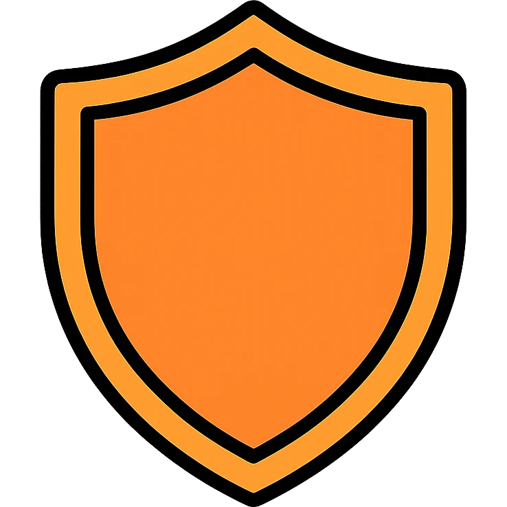 shield icon, clean and simple, color outline style emoji
