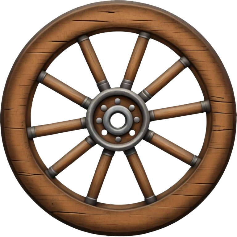 wooden cart wheel emoji