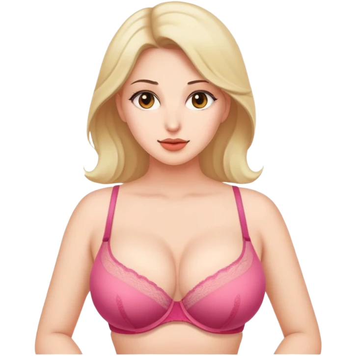 Woman with big boobs with bra  emoji