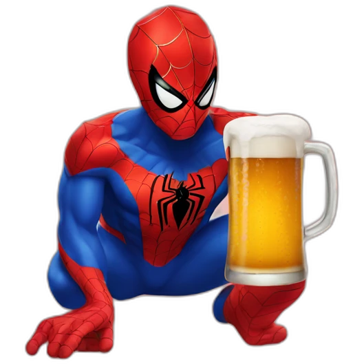 Spiderman beer emoji