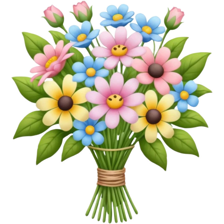 Pastel drawing of floral bouquet  emoji