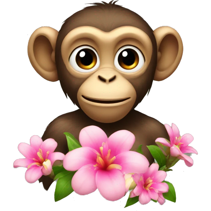 monkey with flowers emoji