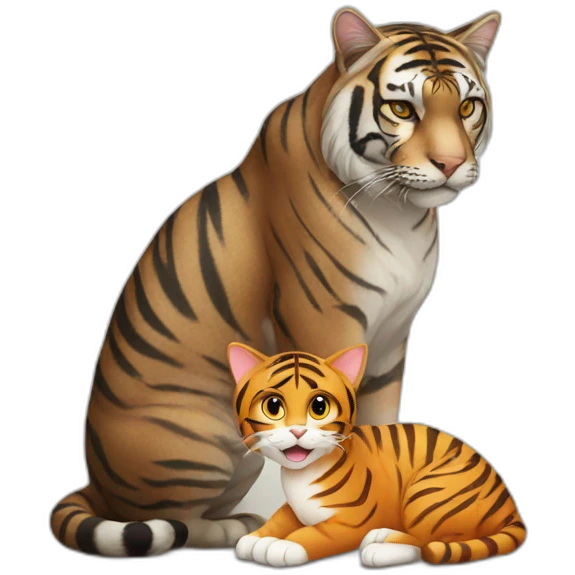 cat with tiger emoji