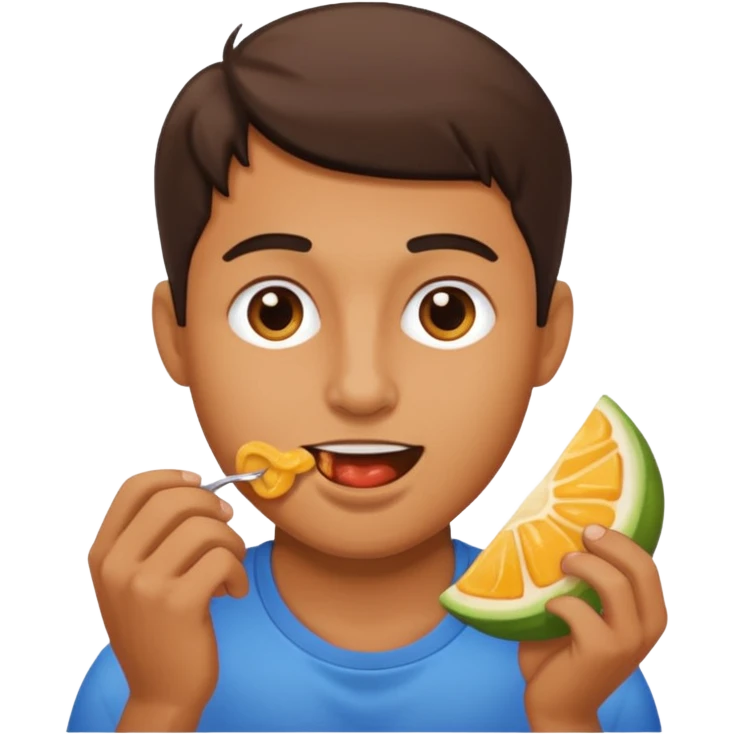 man eating  emoji