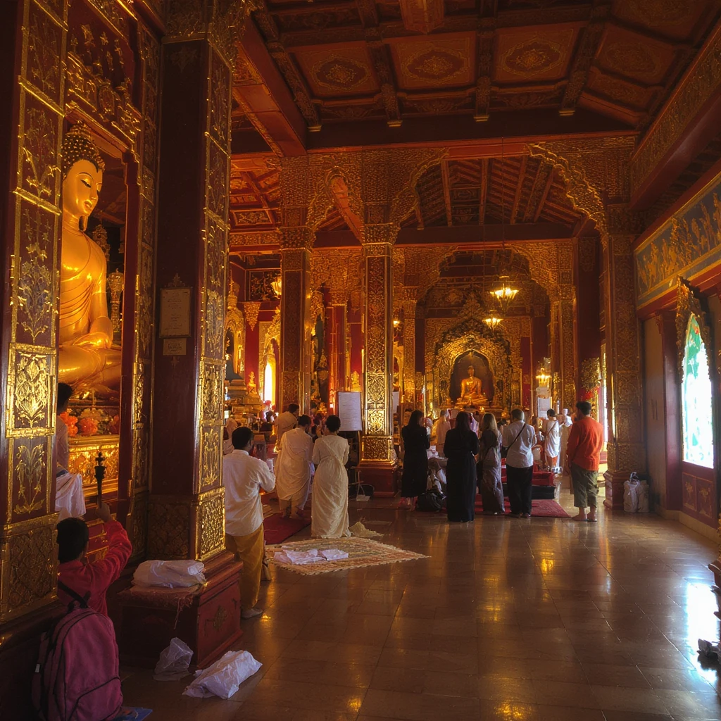 people praying in a Buddhist temple emoji