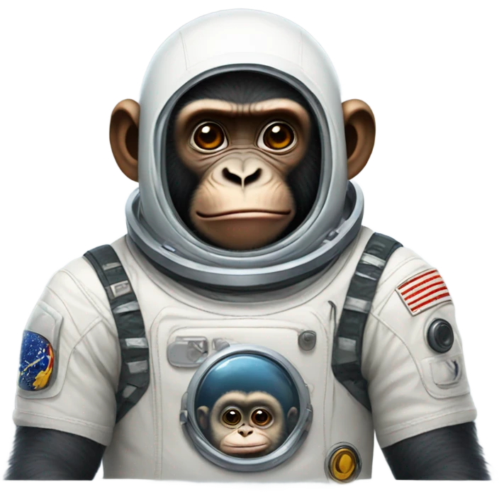 Monkey with a space suit and a gorilla  emoji