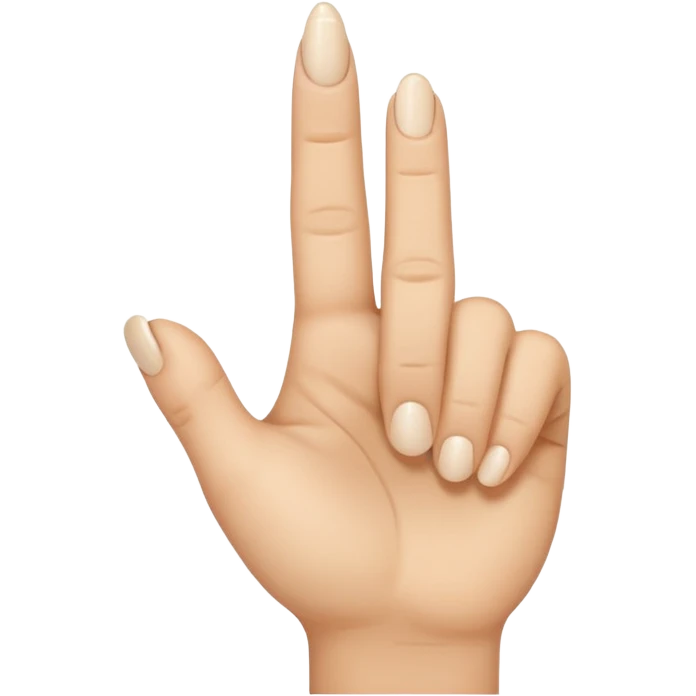 Bent middle finger emoji