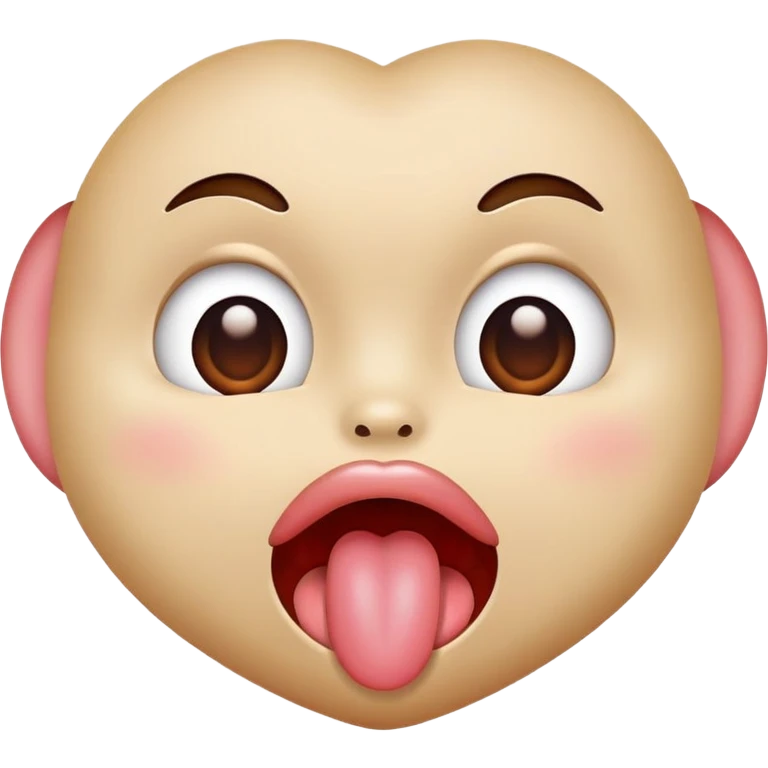 face with tounge out and heard eyes emoji