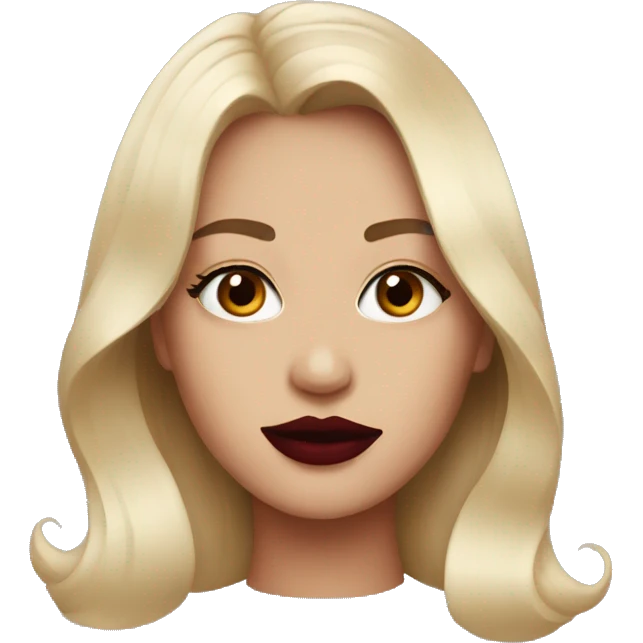 Dark red lipstick  emoji