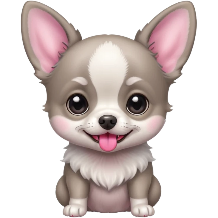 Grey baby Chihu dog emoji