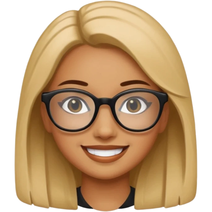 girl with black glasses emoji