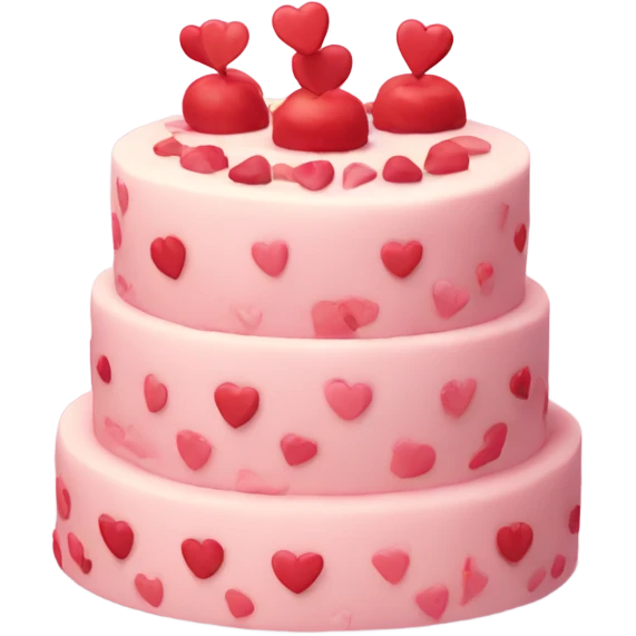 simple cake with heart pattern emoji