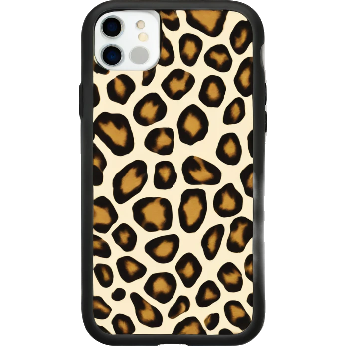 Leopard Print iPhone case  emoji