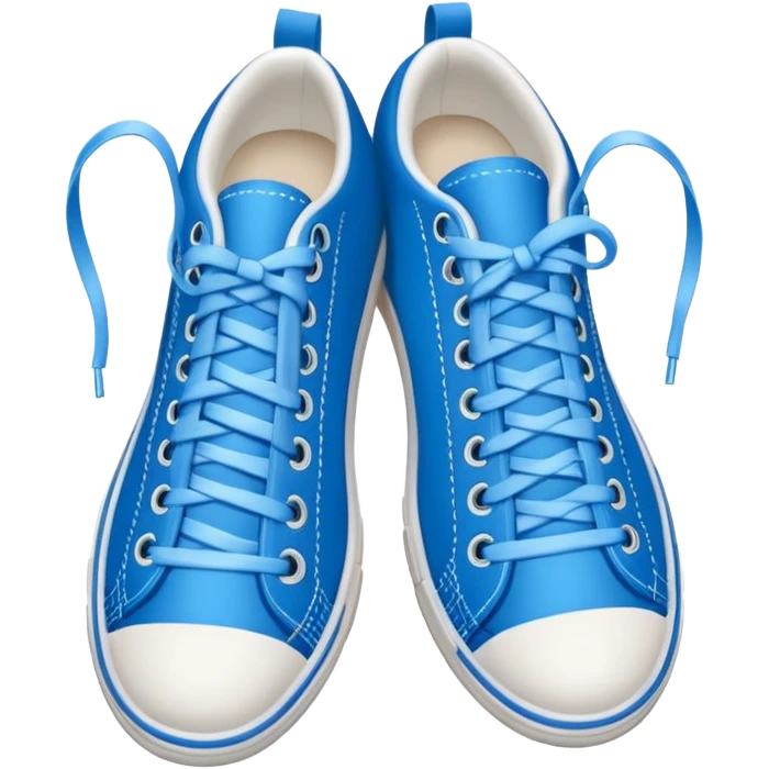 make an emoji of blue shoe laces only- they should be long and stringy emoji