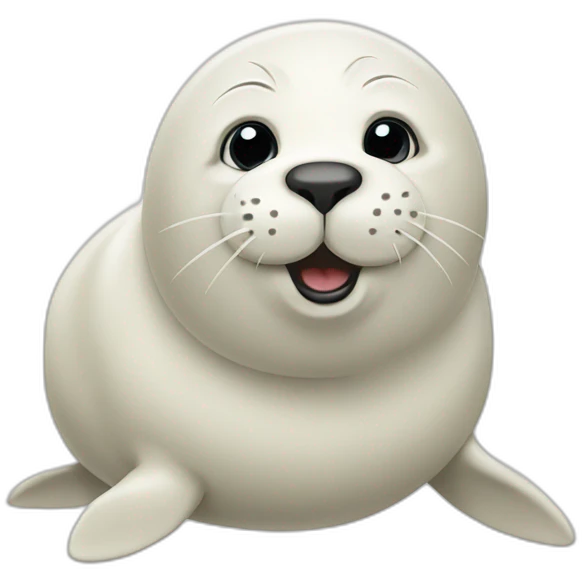 busy white seal emoji