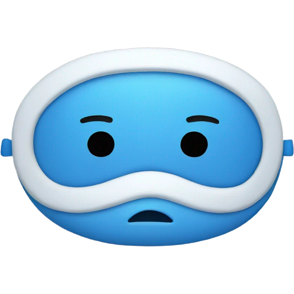 blue sleeping mask emoji