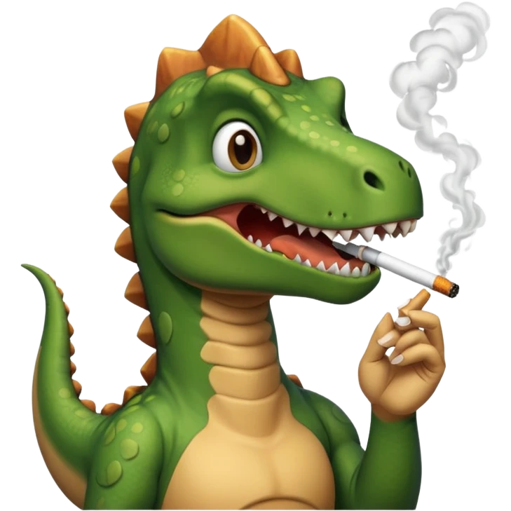 dinosaur smoking emoji
