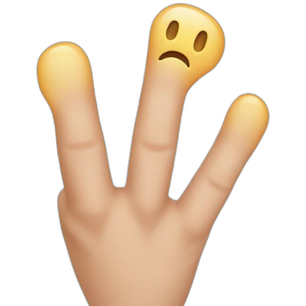 Middle finger with rings emoji